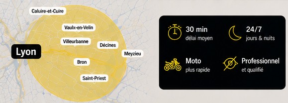 Zone d'intervention Villeurbanne et agglomération lyonnaise